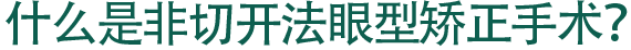 什么是非切开法眼型矫正手术？