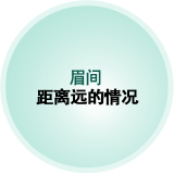 眉间 距离远的情况