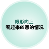 眼形向上 看起来凶恶的情况