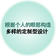 根据个人的眼部构造 多样的定制型设计
